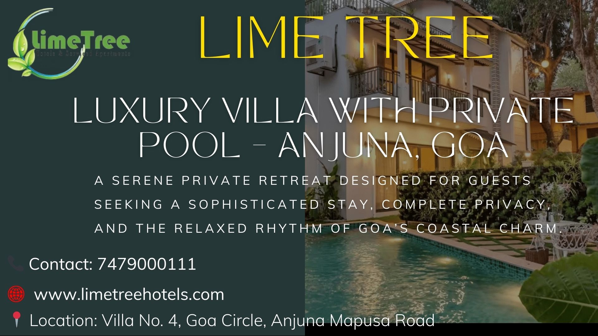 Luxury Private Villa with Pool Near Anjuna Beach